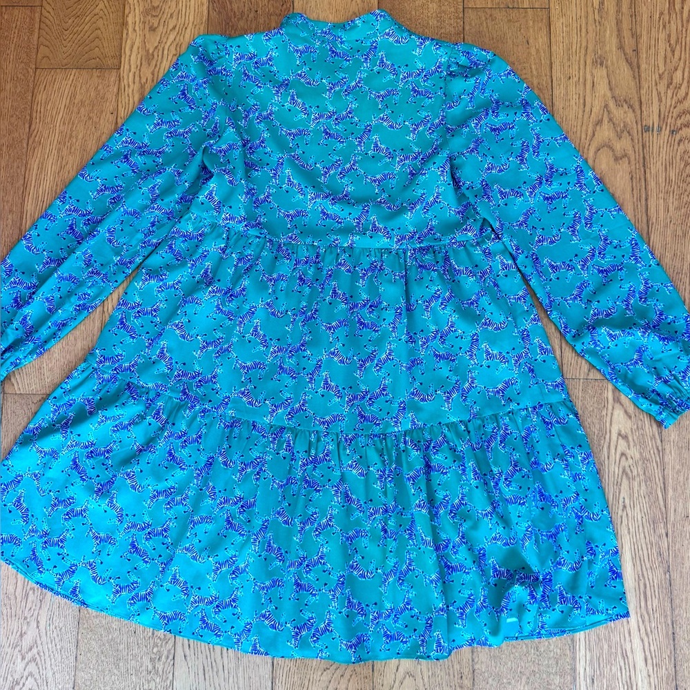 Lilly Pulitzer Winona Dress SZ XS Everglades Green Heebee Zeebees - Picture 5 of 16